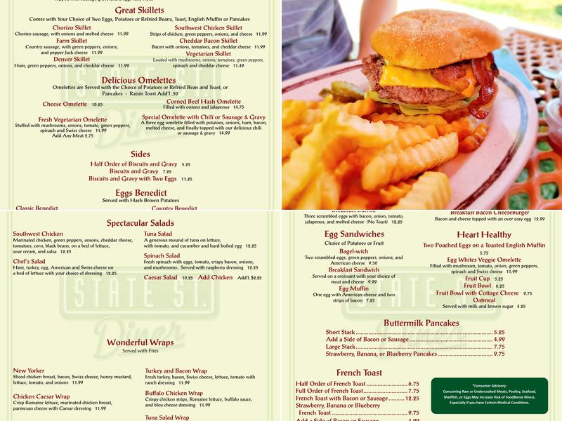 State Street Diner Menu