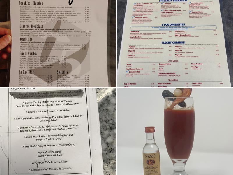 Blackerby's Hangar 5 Restaurant Menu