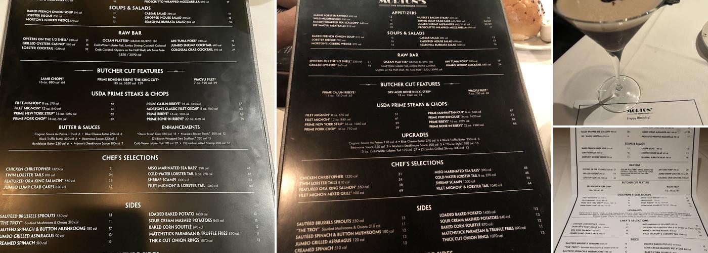 Morton's The Steakhouse Menu