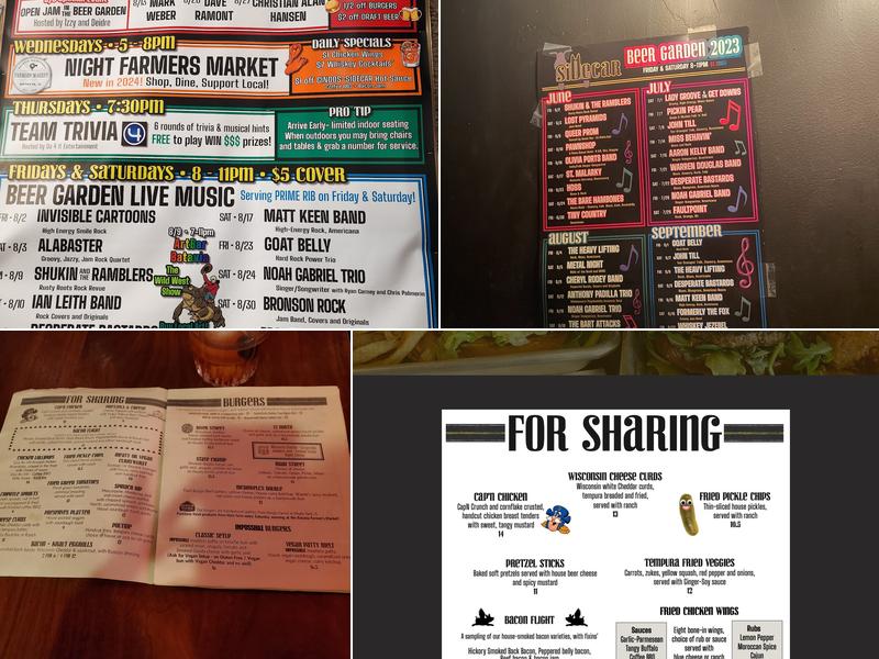 Sidecar Supper Club & Beer Garden Menu