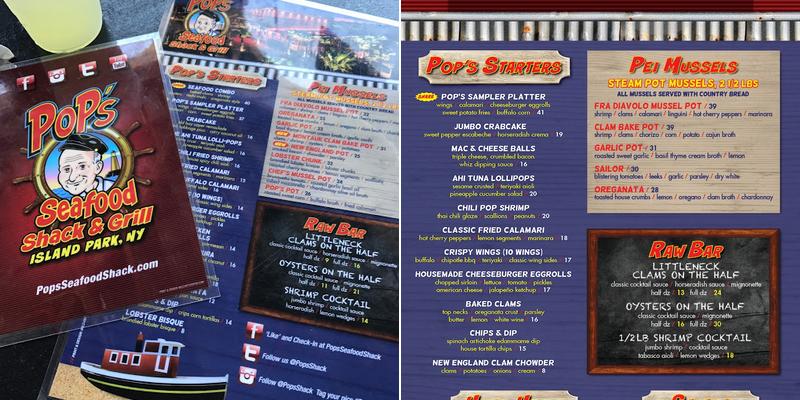 Pop's Seafood Shack & Grill Menu
