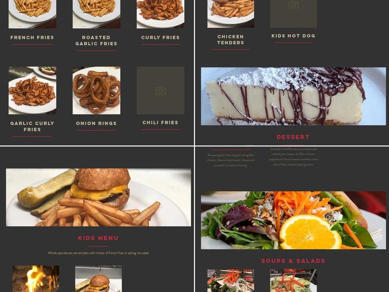 Burgers and Brew Menu