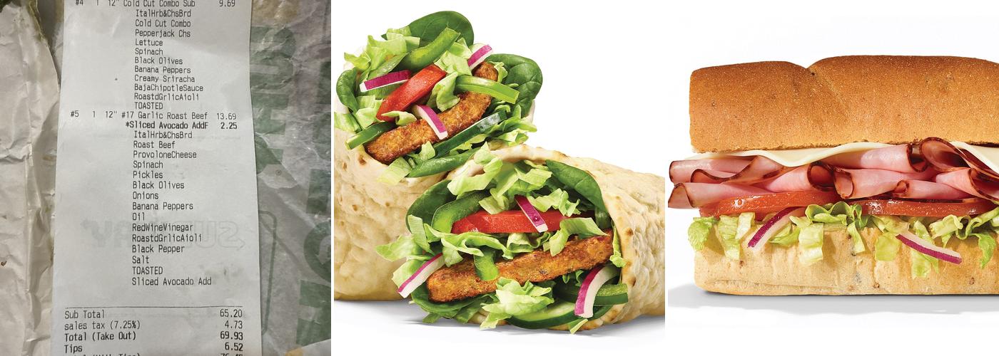 Subway Menu
