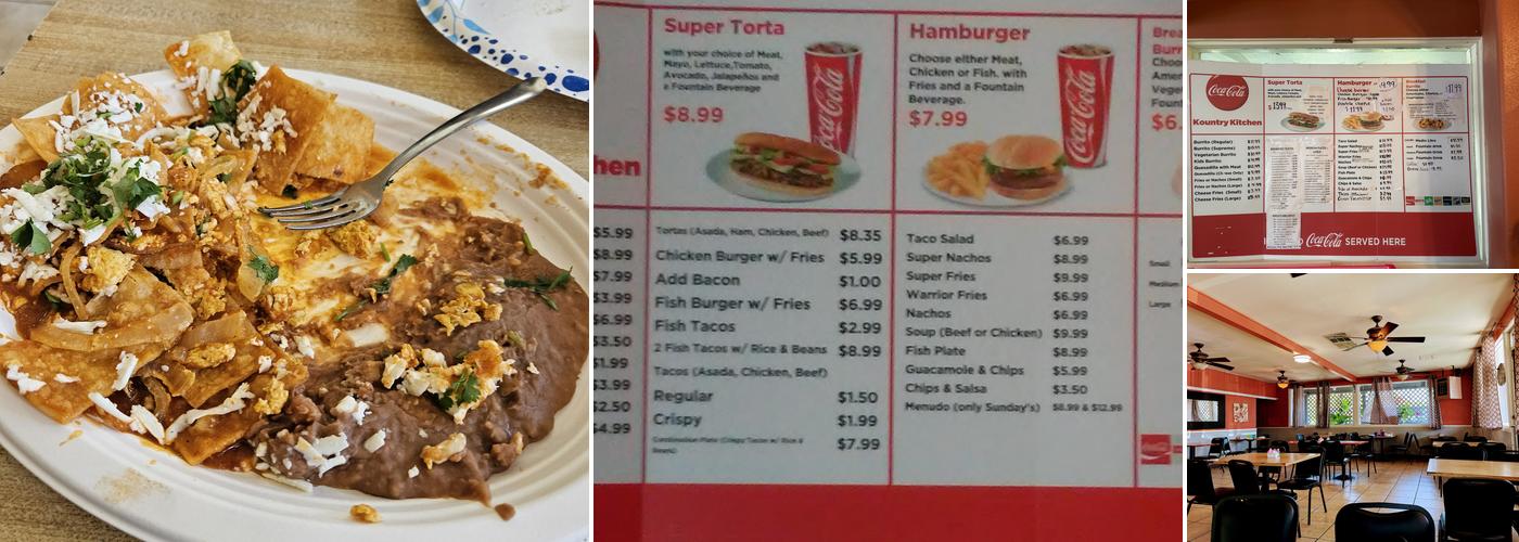 Kountry Kitchen Menu