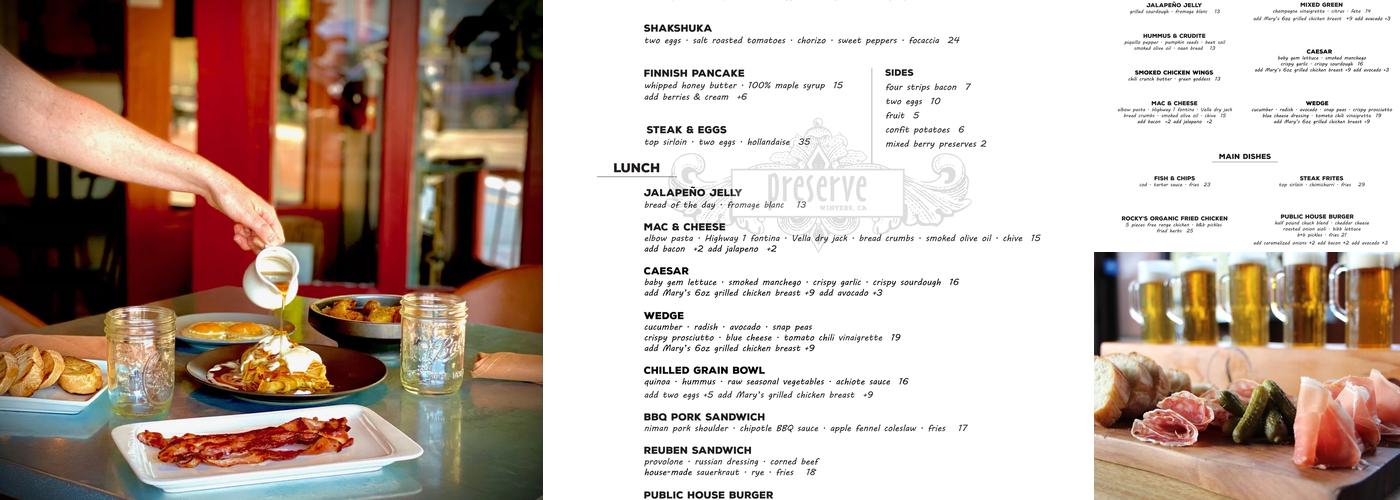 Preserve Menu