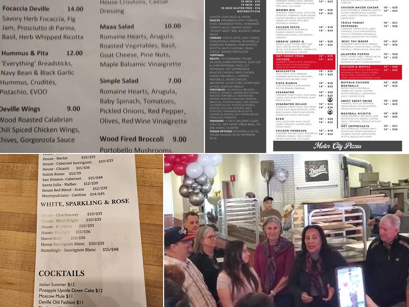 Pizzeria DeVille Menu