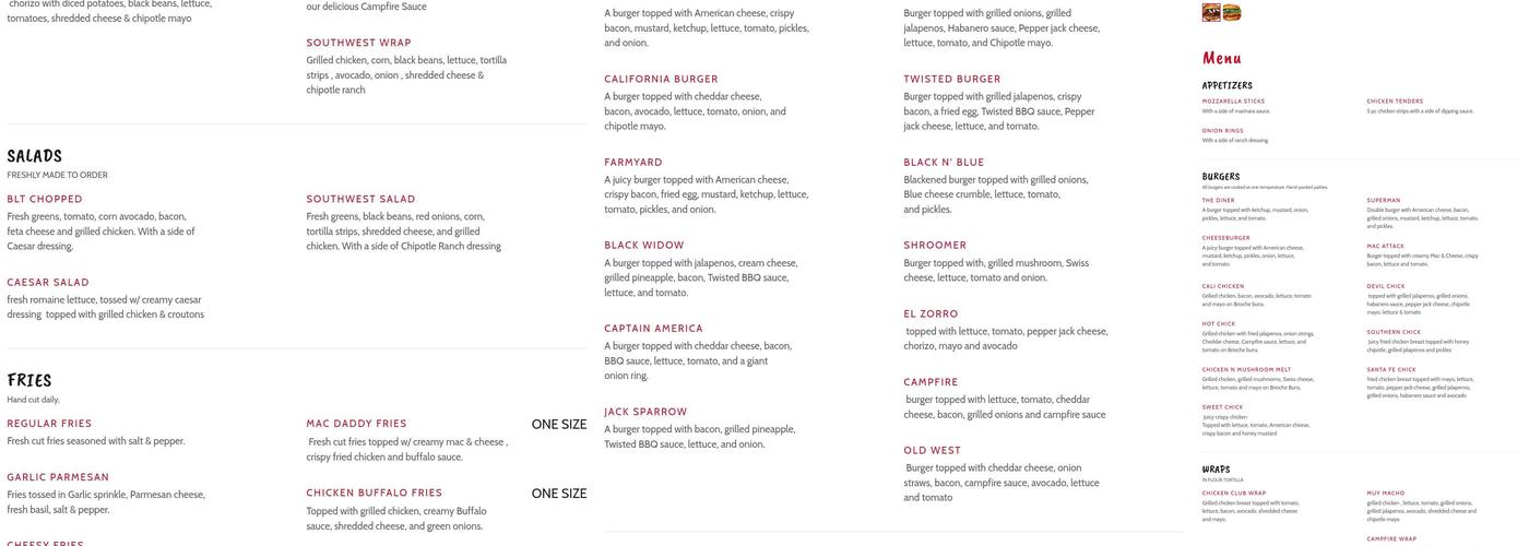 Twisted Burger Grayslake Menu