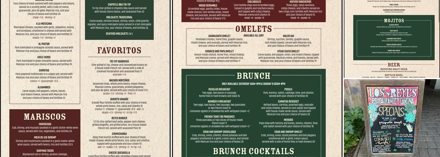 Los Reyes Restaurante Y Cantina Menu