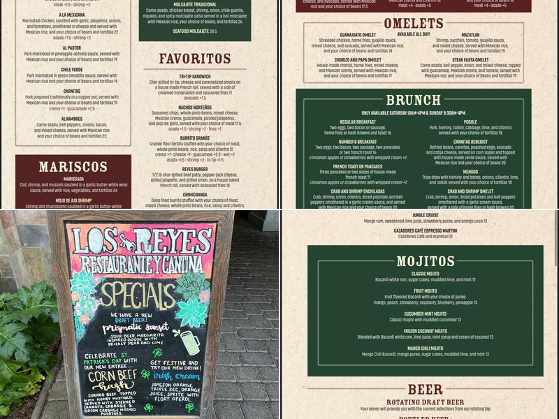 Los Reyes Restaurante Y Cantina Menu