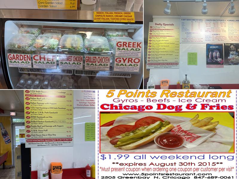 5 Points Restaurant Menu