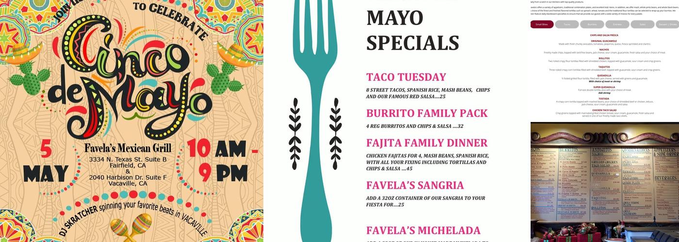 Favela's Mexican Grill Menu