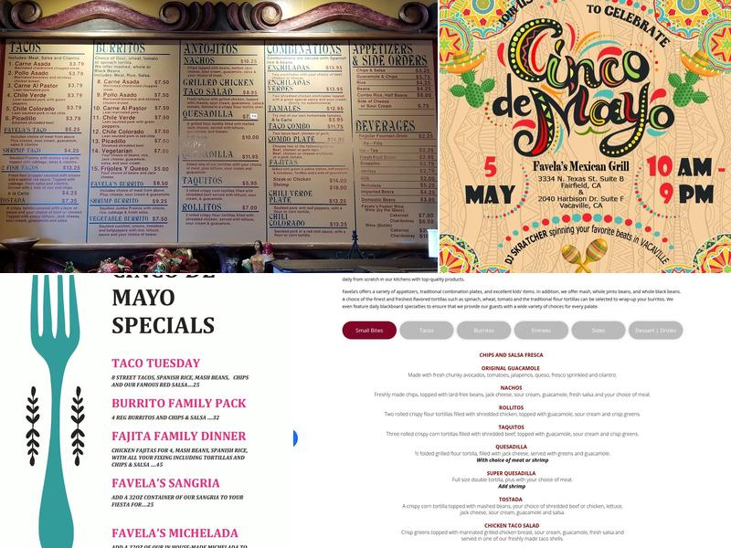 Favela's Mexican Grill Menu