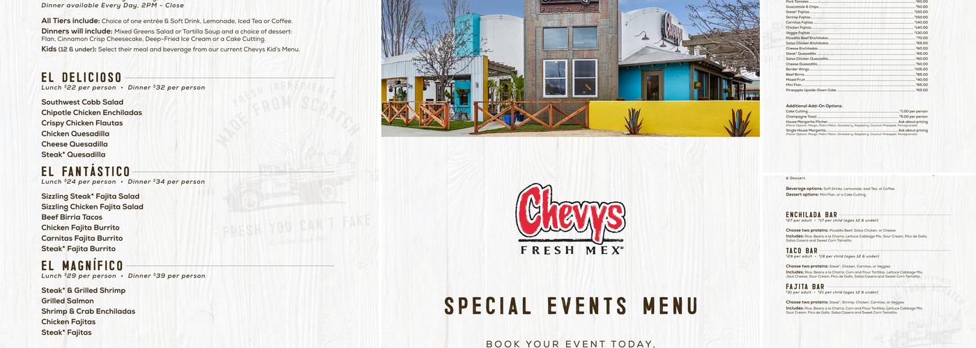 Chevys Menu