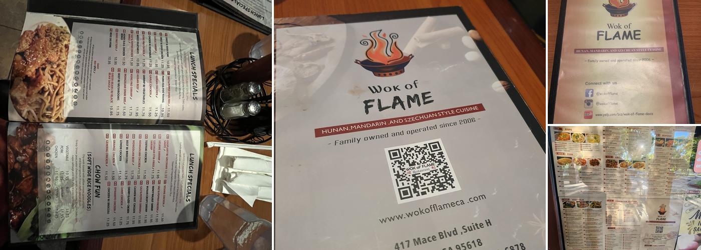 Wok of Flame 顺利饭店 Menu