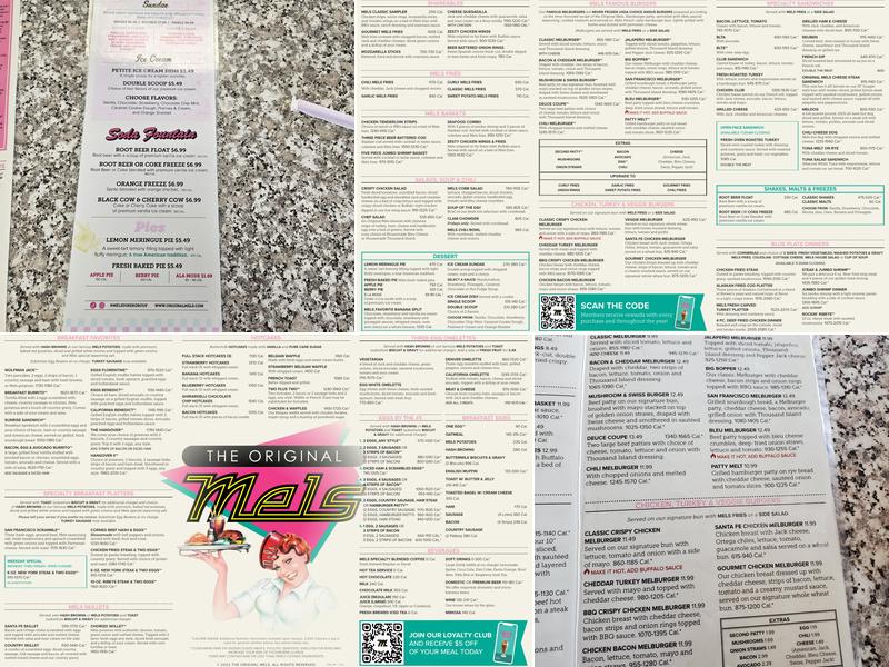 The Original Mels Diner Menu