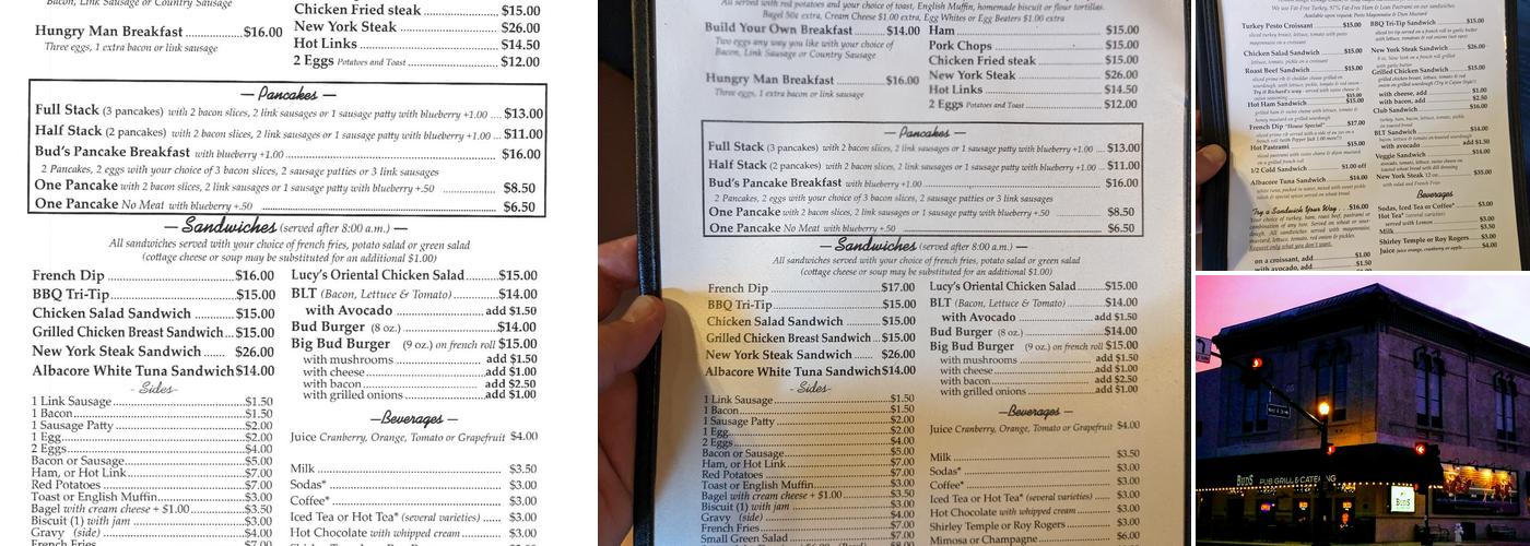 Bud's Pub & Grill Menu
