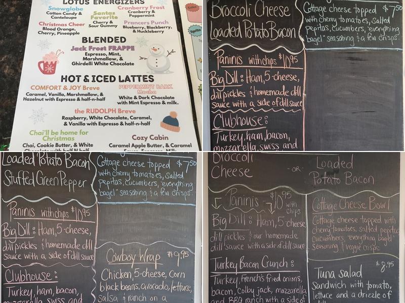 Comeback Cafe Menu