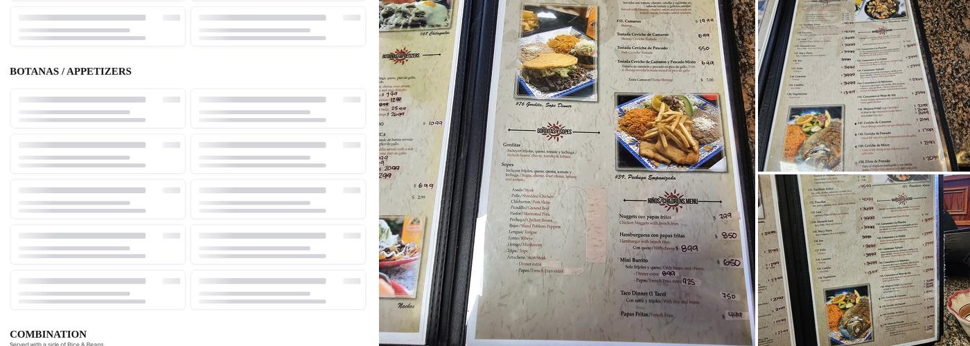 El Azteca Menu