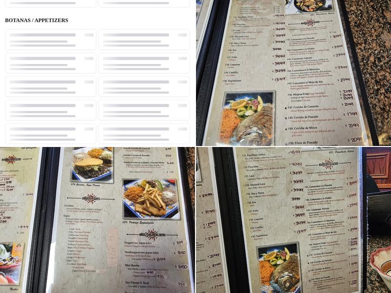 El Azteca Menu