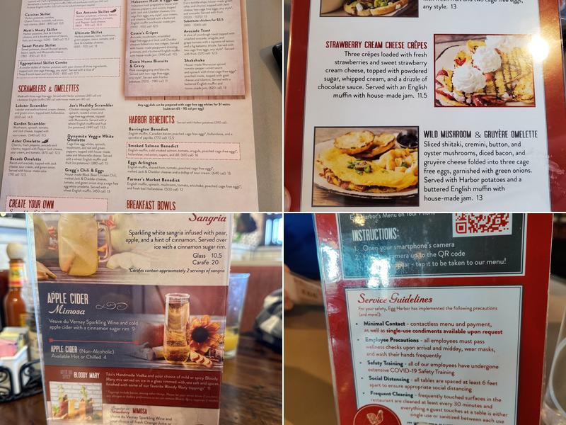 Egg Harbor Cafe Menu