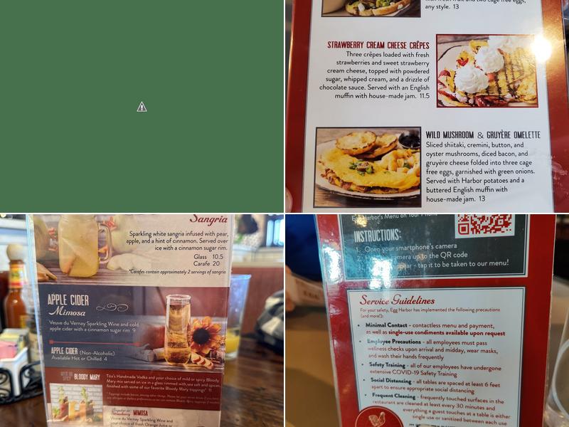 Egg Harbor Cafe Menu