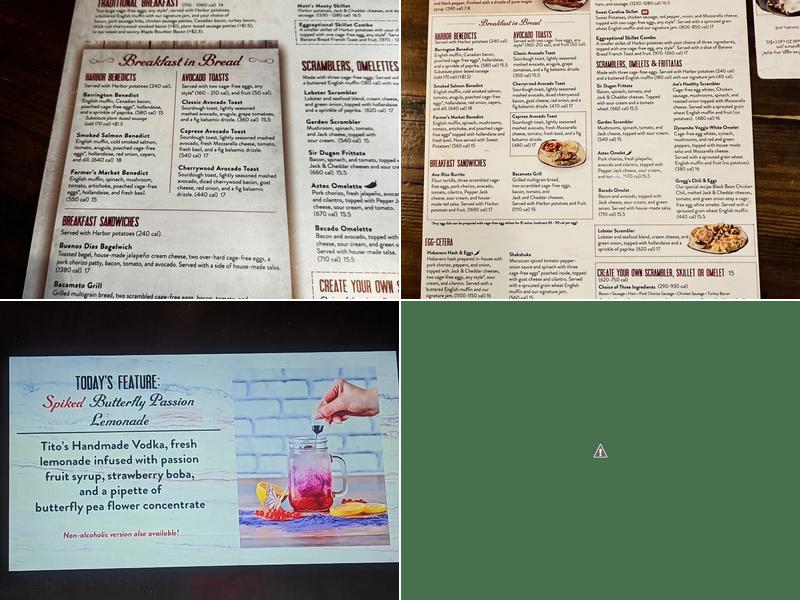 Egg Harbor Cafe Menu