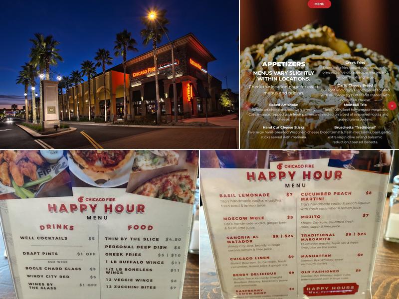 Chicago Fire Menu