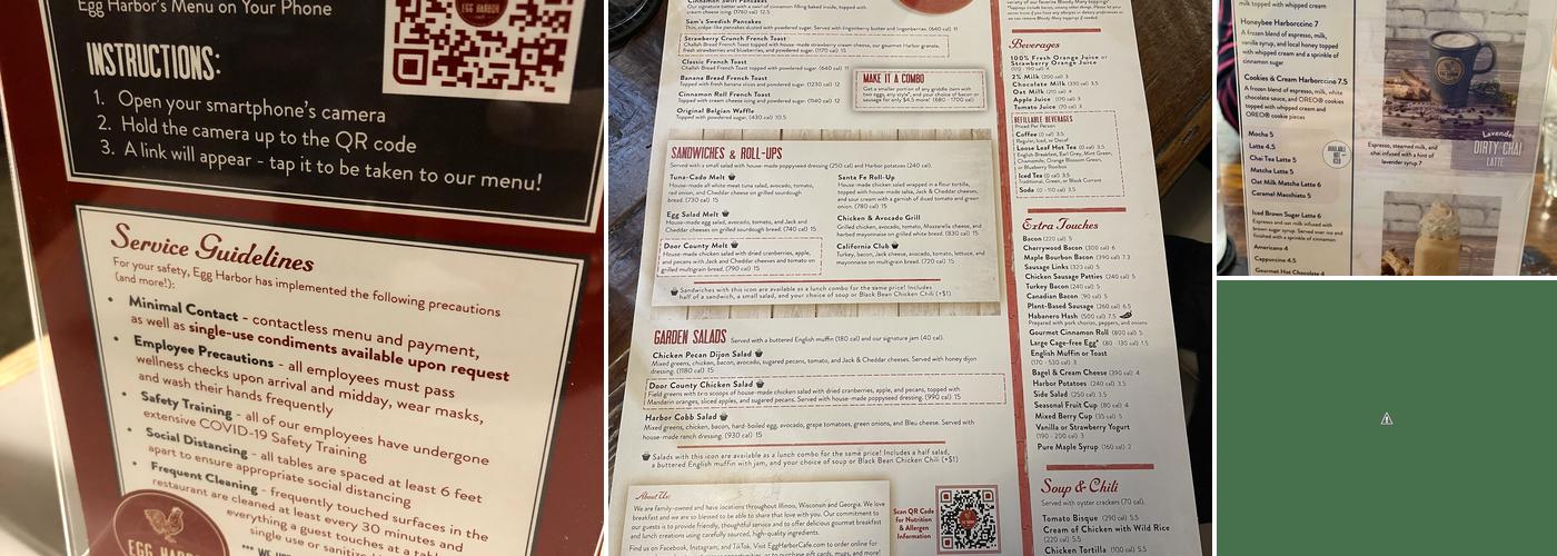 Egg Harbor Cafe Menu