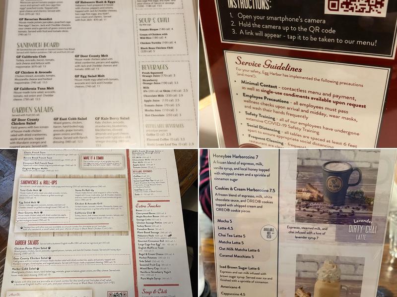 Egg Harbor Cafe Menu