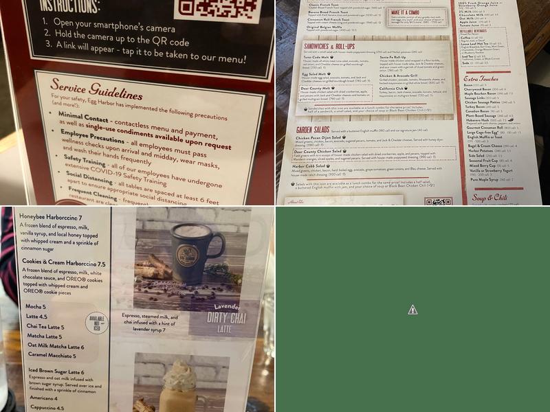 Egg Harbor Cafe Menu