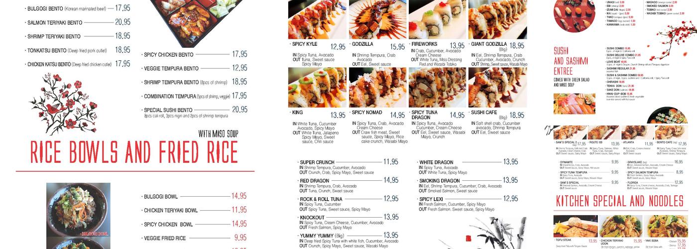 Bento Cafe Menu