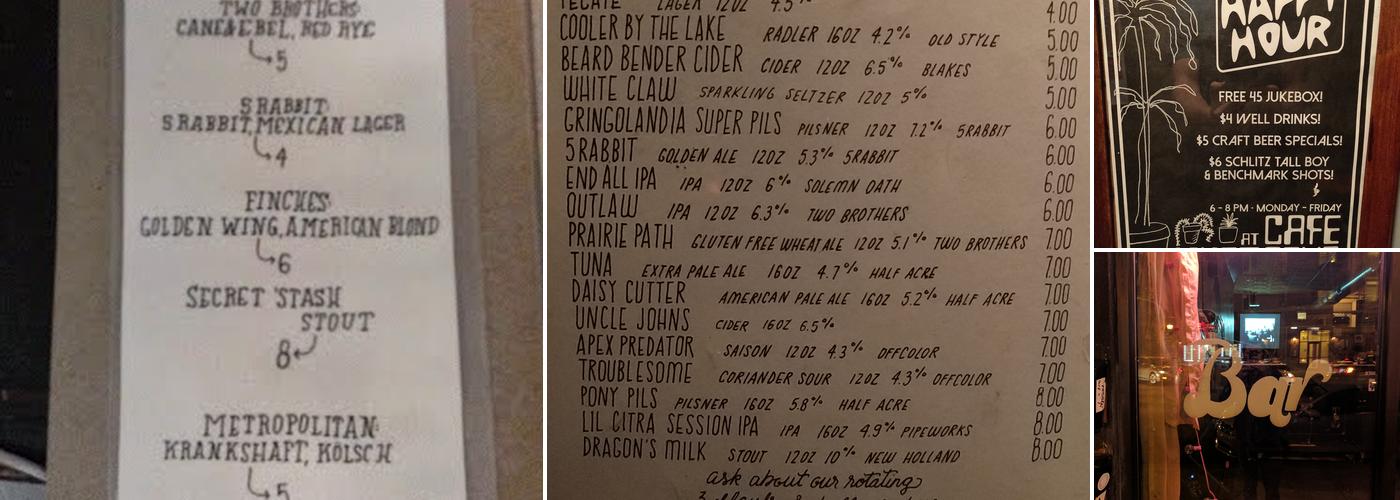 Cafe Mustache Menu
