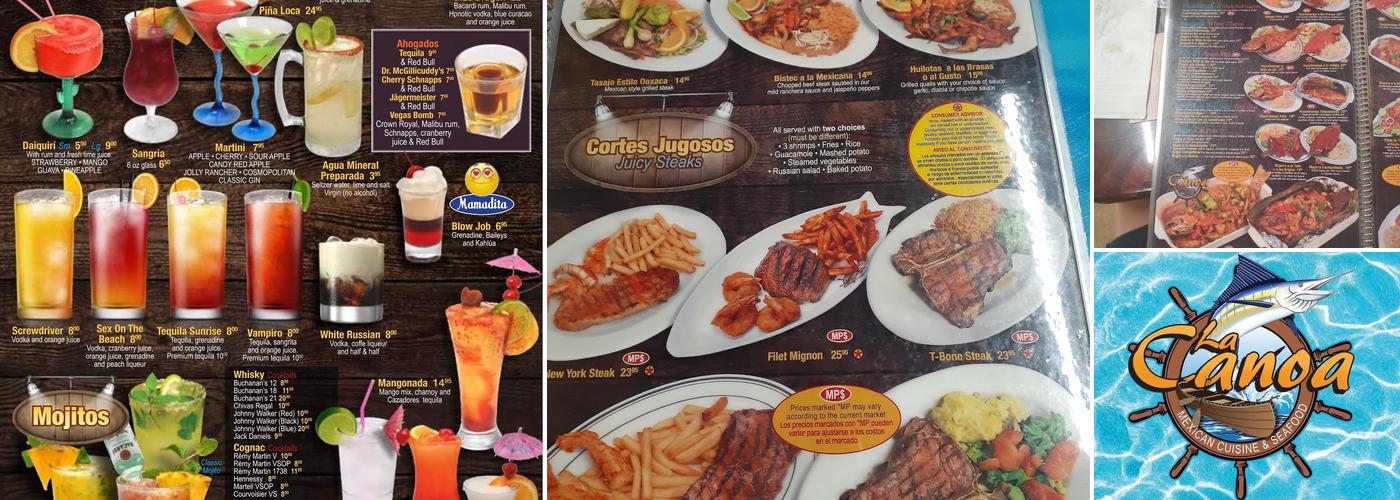 La Canoa Menu