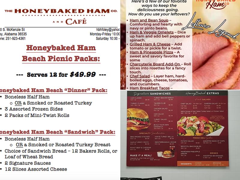 The Honey Baked Ham Company Menu