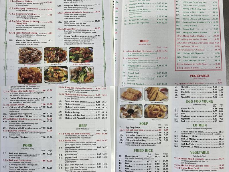 China Kitchen Menu