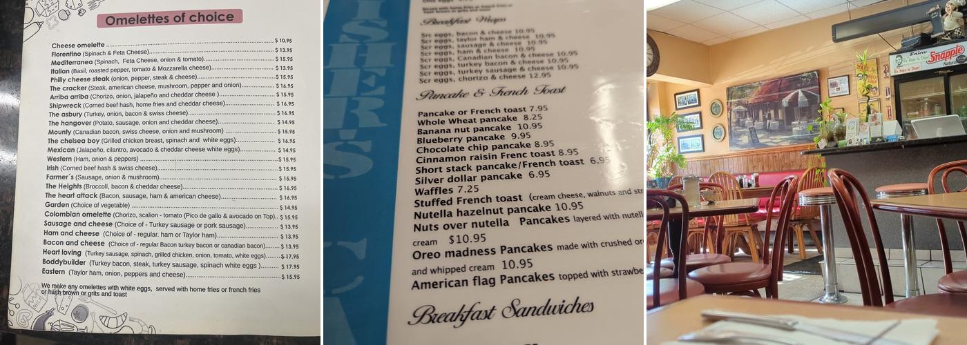 Fisher's Cafe Menu