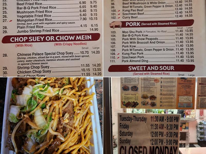 Chinese Palace Restaurant Menu