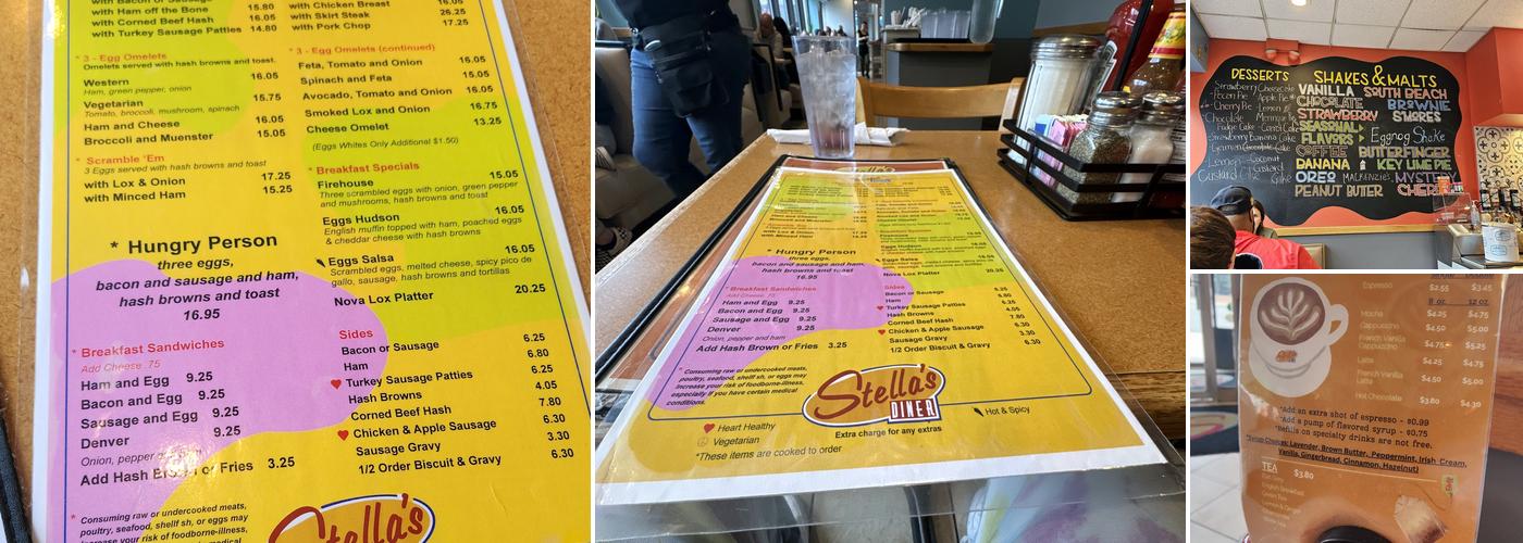 Stella's Diner Menu
