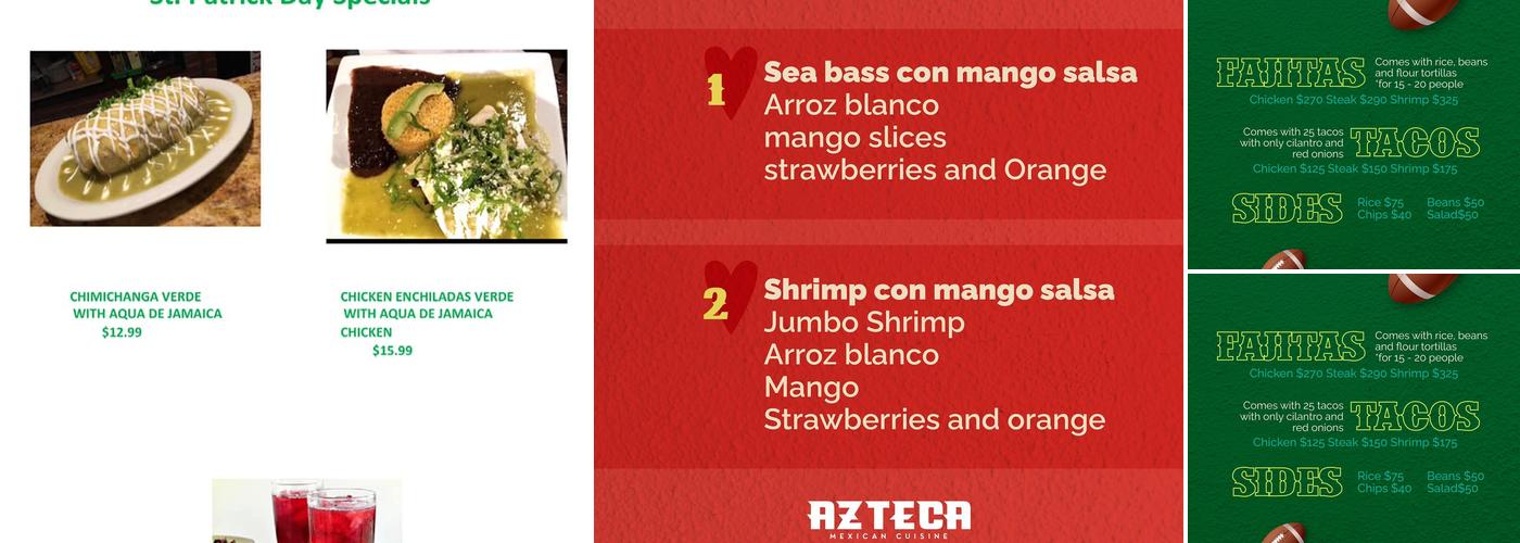 Azteca Menu