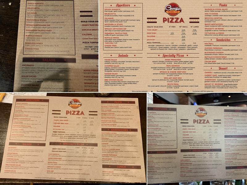 Georgio's Chicago Pizzeria & Pub Menu