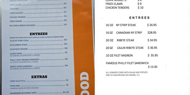 Kathie and Glenn's Steakhouse Menu