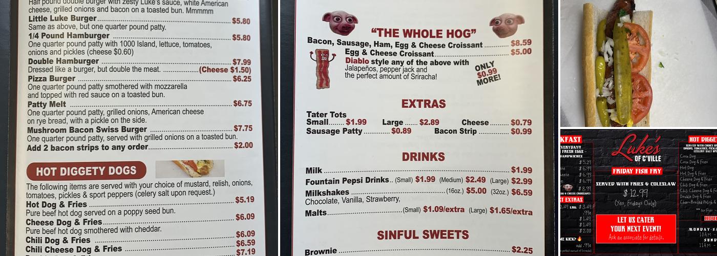 Luke's Menu