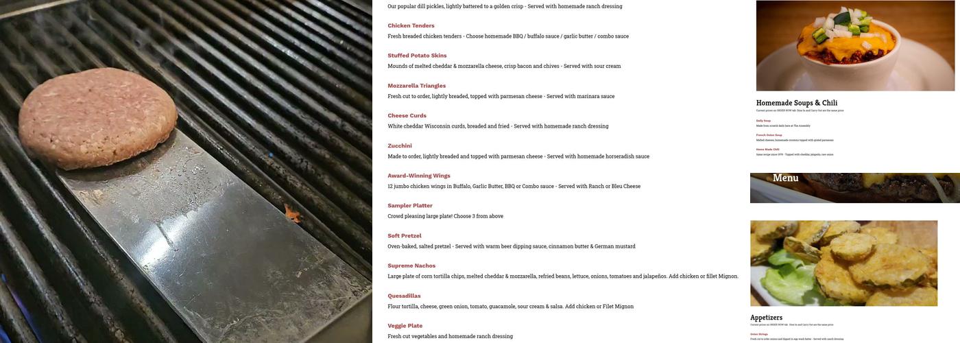 The Assembly American Bar & Cafe Menu