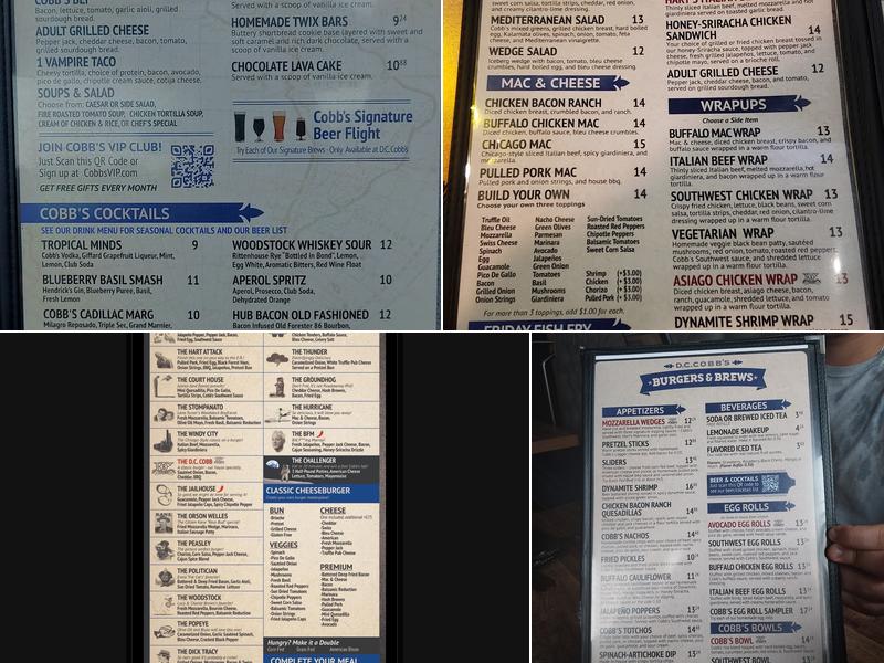 D.C. Cobb's Menu