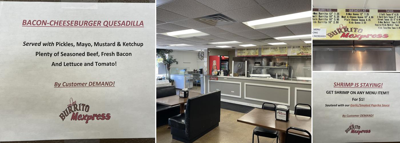 Burrito Mexpress Menu