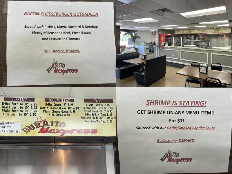 Burrito Mexpress Menu