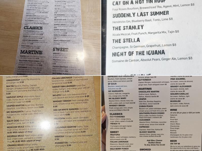 Mineral City Mill and Grill Menu