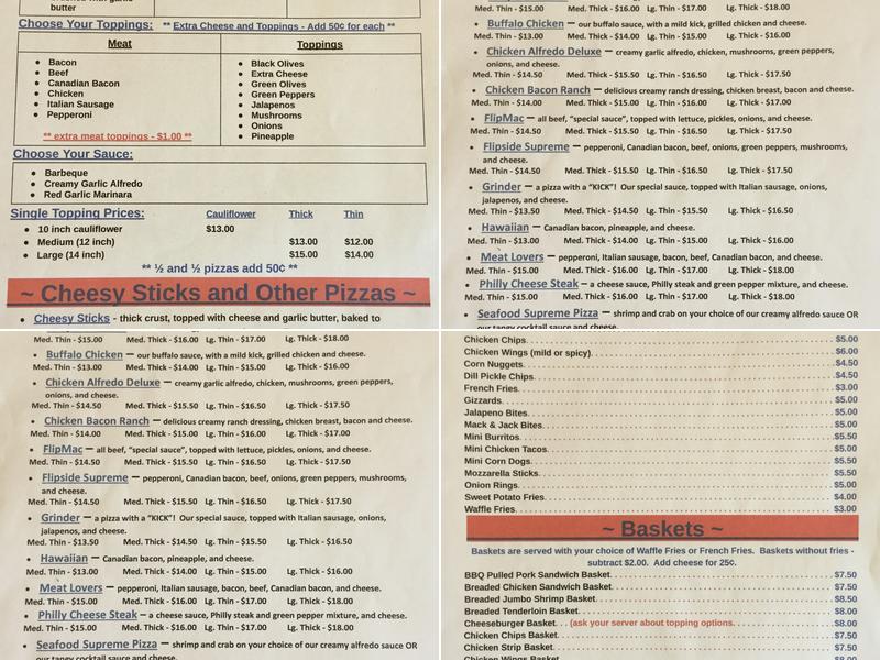Flipside Pizza & Pub Menu