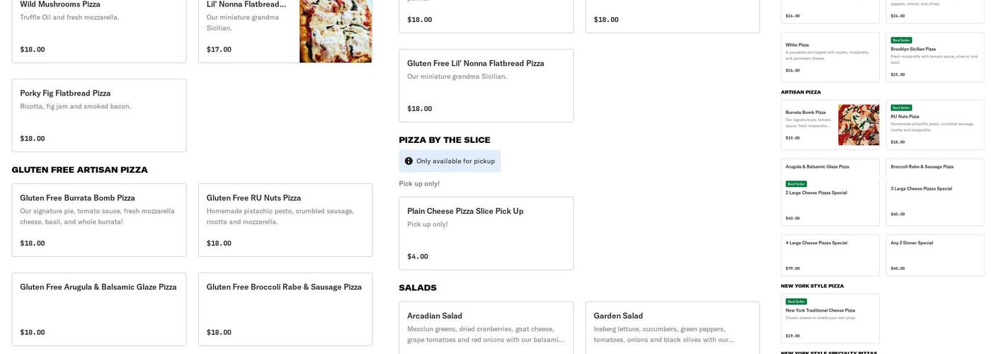 Slyce Menu