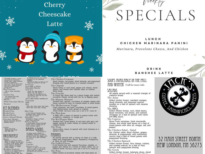 Lake Affect Coffee Menu